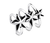 Ear Cuff Triple Plain Star EC3-01